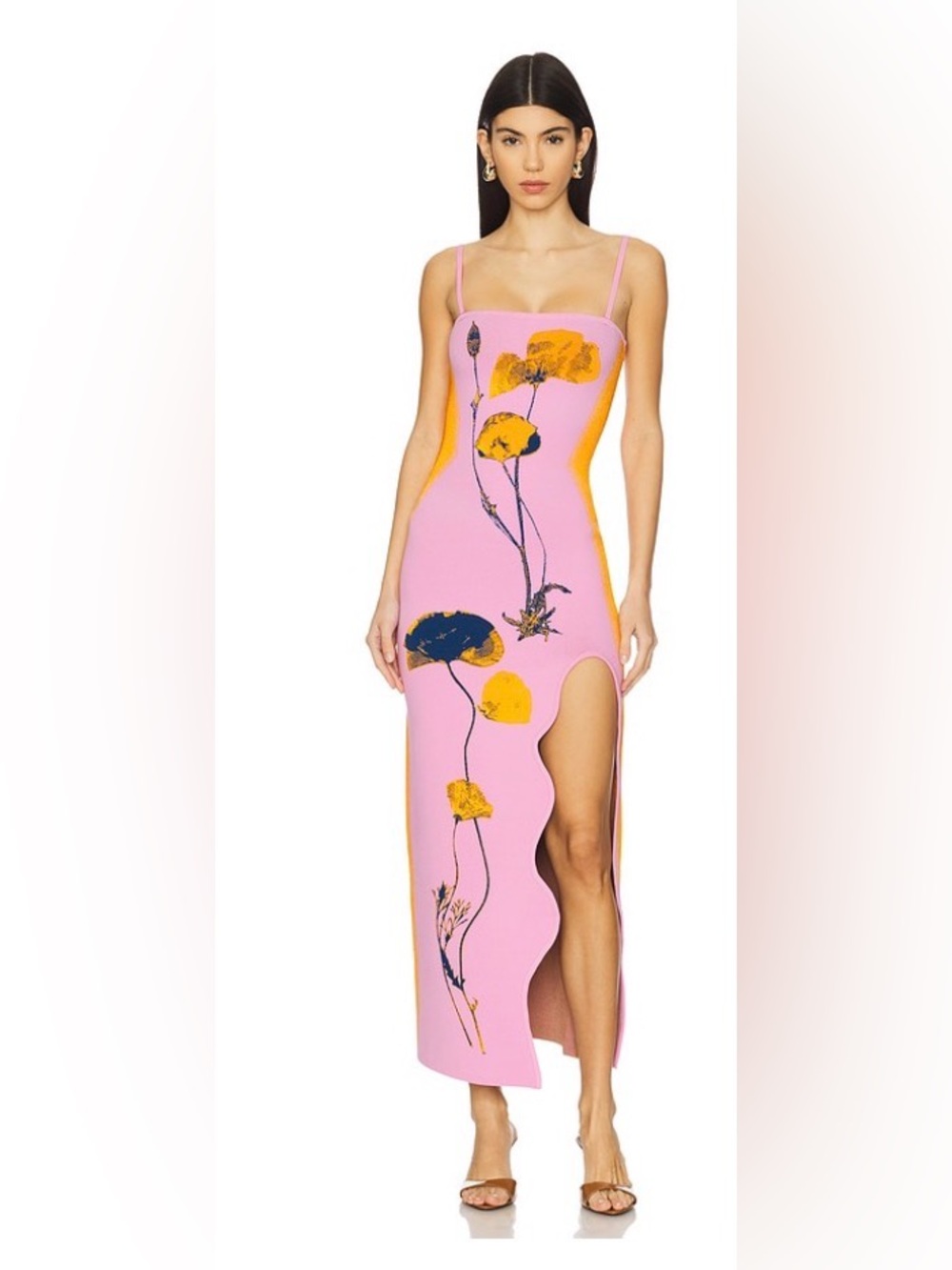 PH5 Iris Flower Print Maxi Tank Dress - Pink Blushing. Size Small